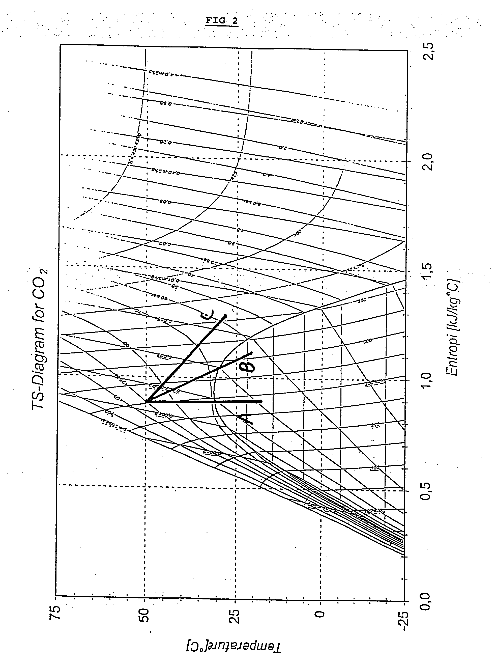 Process for treatment of wood using a carrier fluid under high pressure without damaging the wood