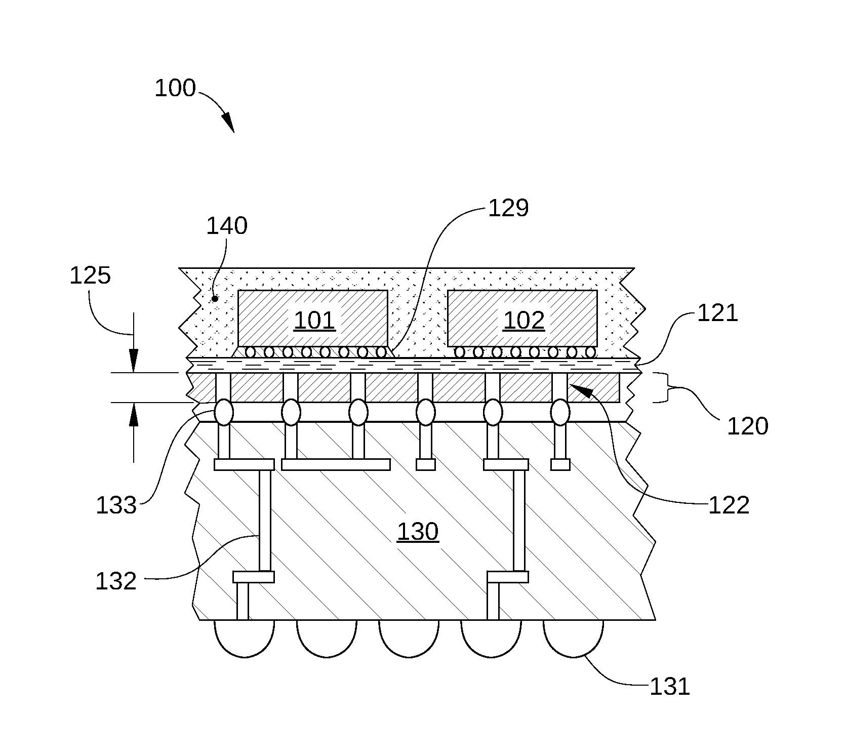 Integrated circuit package with an interposer formed from a reusable carrier substrate