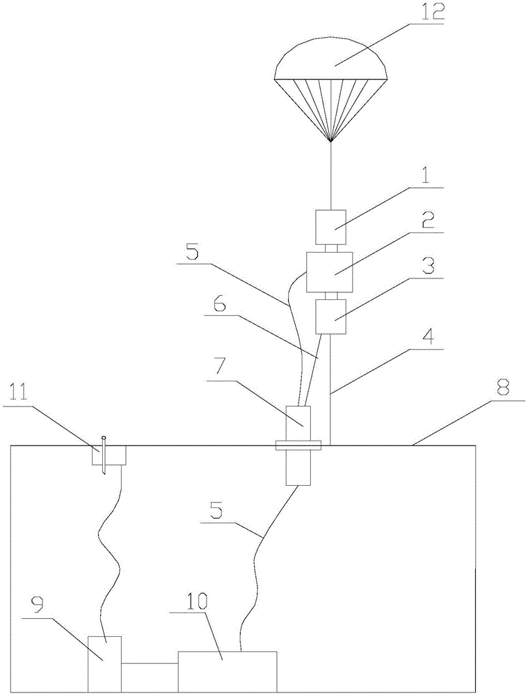 A parachute opening force measurement system and method applied to spacecraft airdrop test