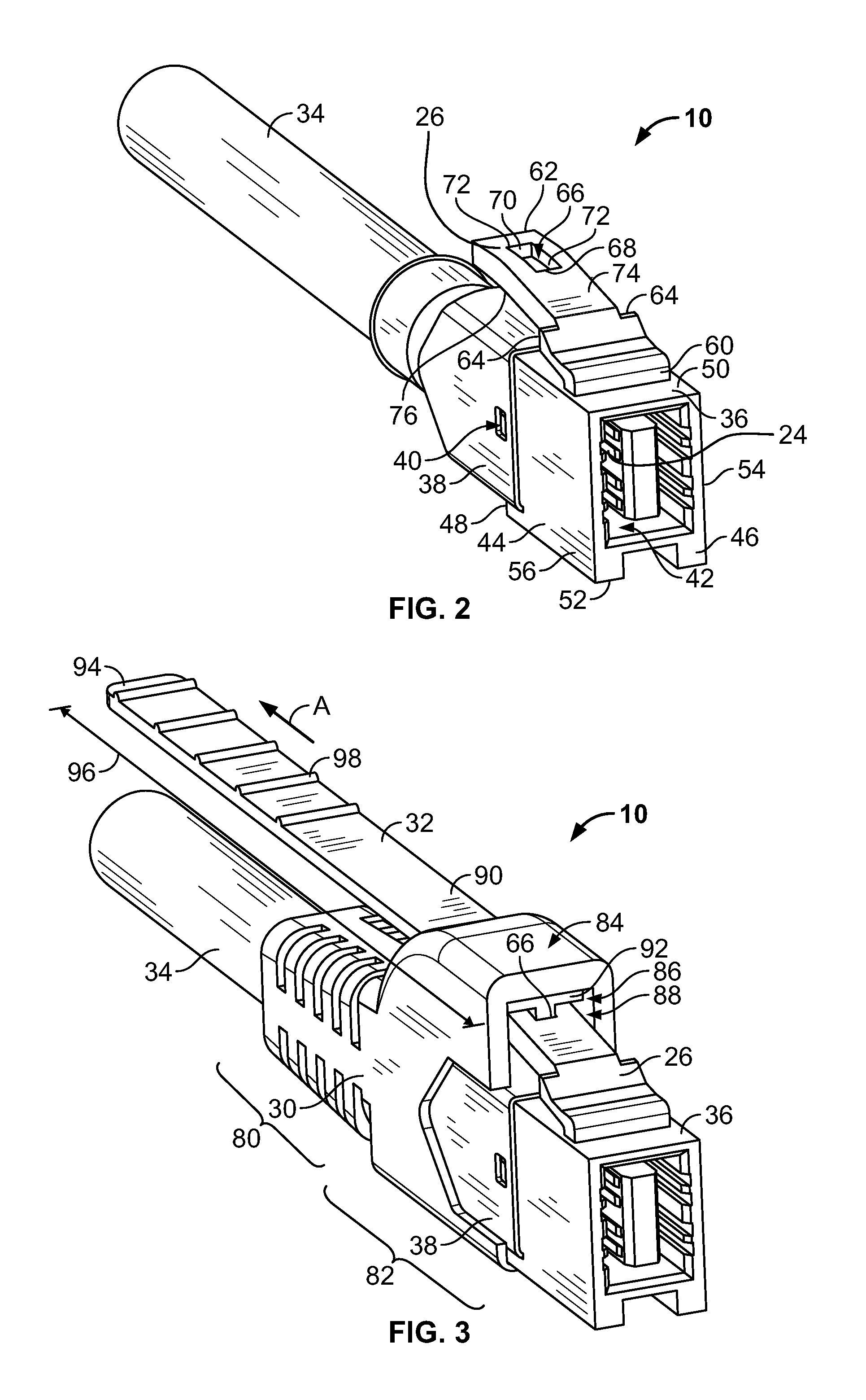 Electrical connector having pull tether for latch release