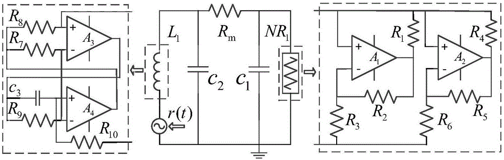 Method for detecting weak signal frequency value in background of strong noise by chaotic synchronization