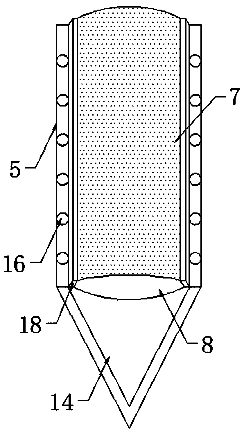 Agricultural drip-irrigation infiltration device and using method thereof