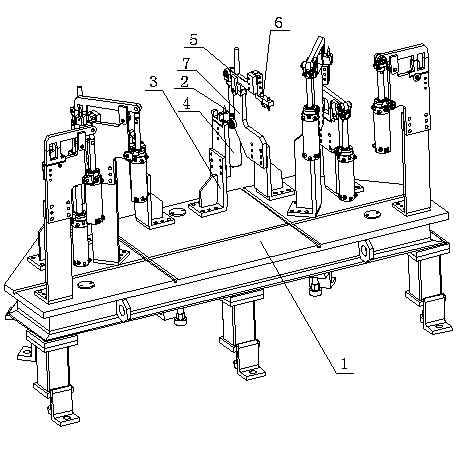 Clamp for automobile front beam upper plate assembly