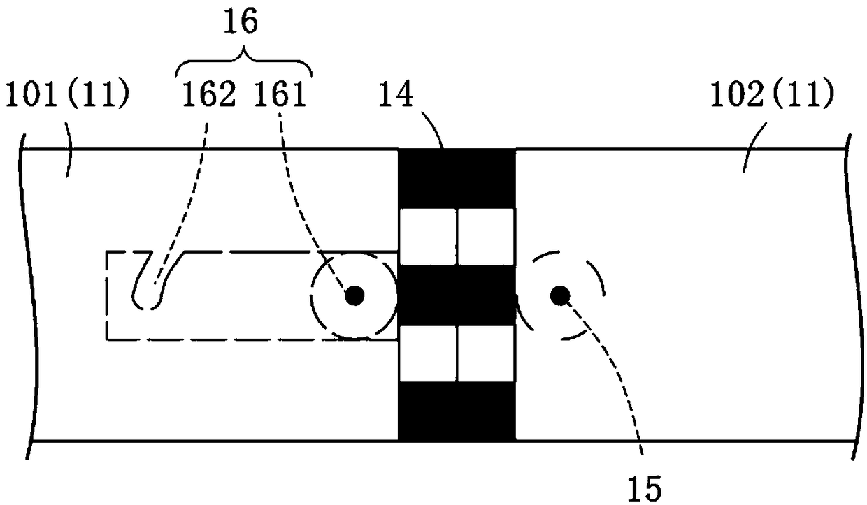 Laser marking and positioning device and construction spring line marking and positioning method thereof