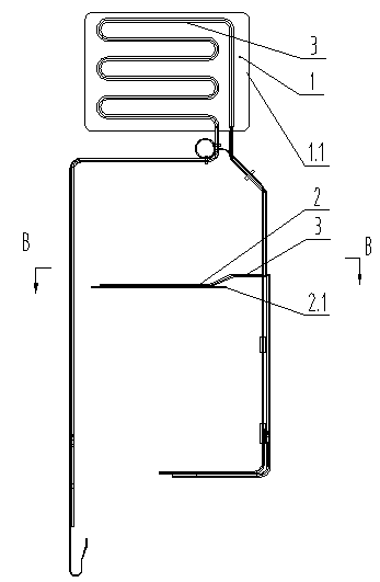 Refrigerating evaporator with auxiliary refrigeration evaporator