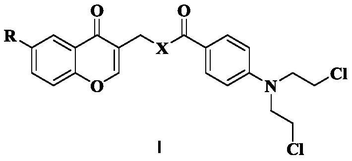Chromone nitrogen mustard derivative and anti-tumor application