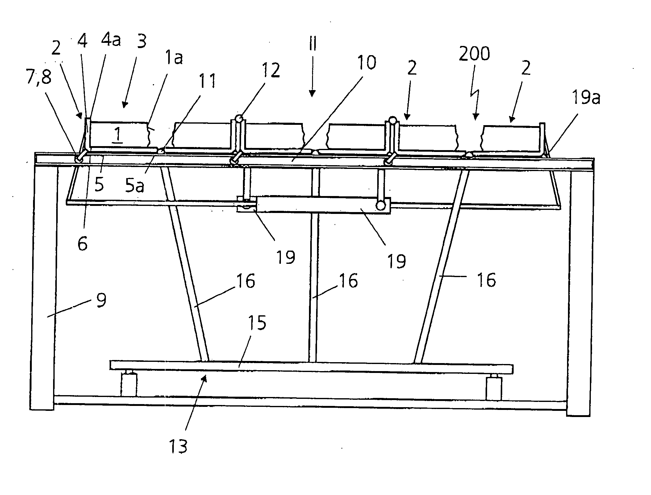 Device for tilting stones