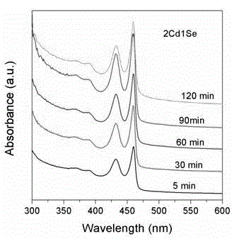 Method for synthesizing super small-size CdSe nanocrystalline through one-pot process