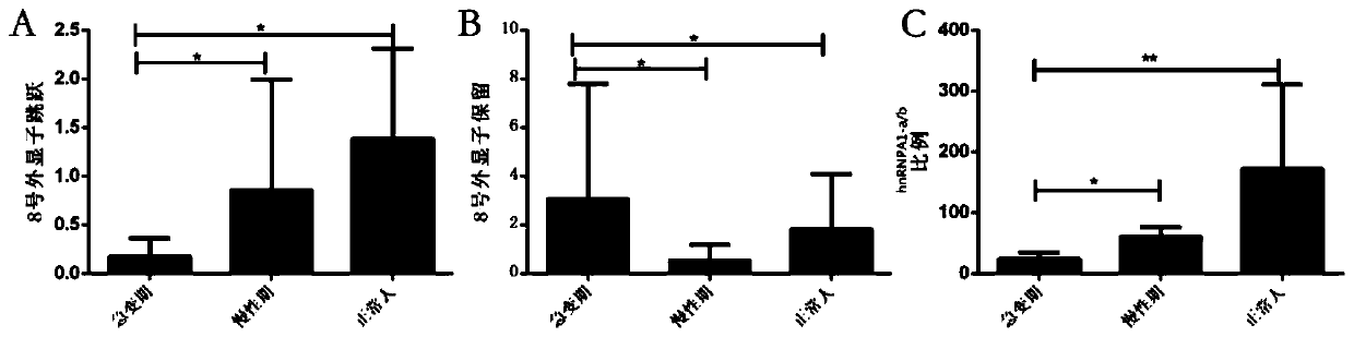 Reagent and kit for diagnosing CML blast phase based on hnrnpa1 splice variant