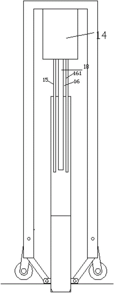 Barrier block device with guide rods