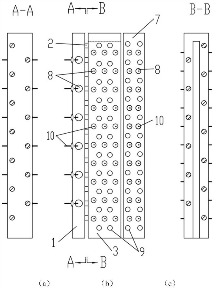 Turbine moving blade internal composite cooling structure