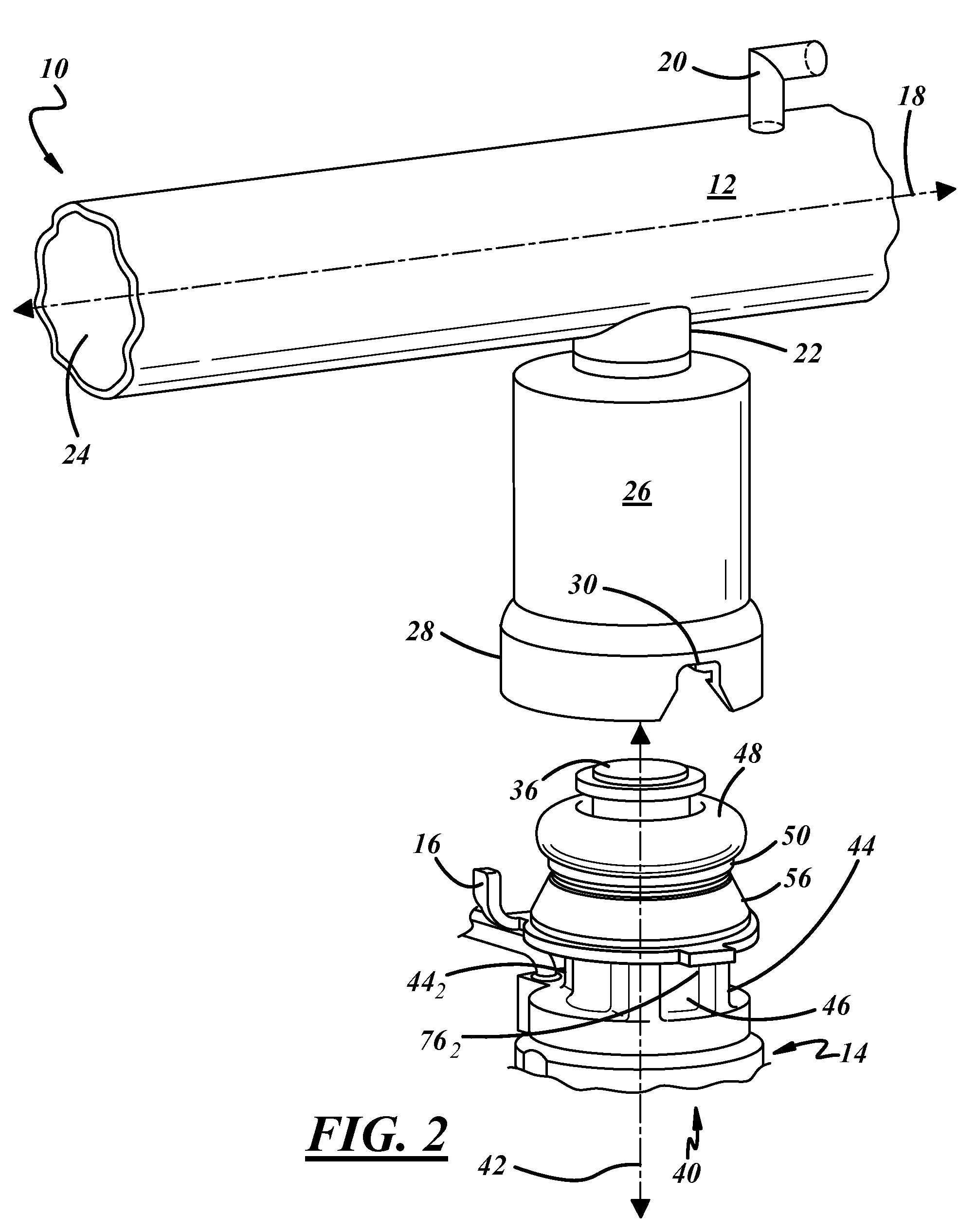 Attachment for fuel injectors in direct injection fuel systems