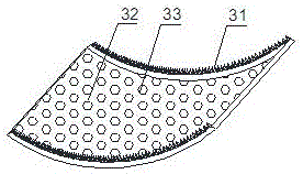 Production line and preparation method of elastic and breathable arc-shaped folded type composite non-woven fabric