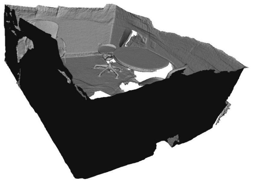 Indoor scene model completion method based on plane constraint