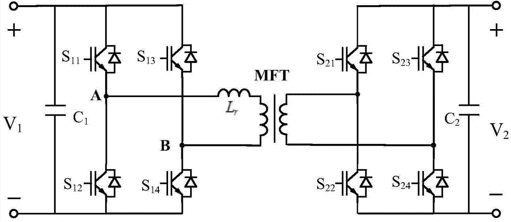 Optimization control method for minimum current effective value of two-way half-bridge unilateral tri-level DC-DC converter