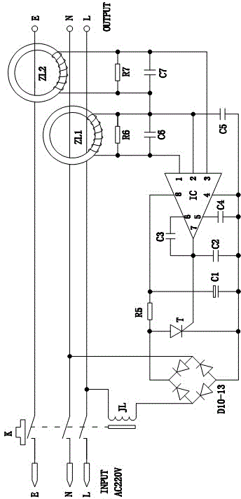 Leakage monitoring chip for leakage protector