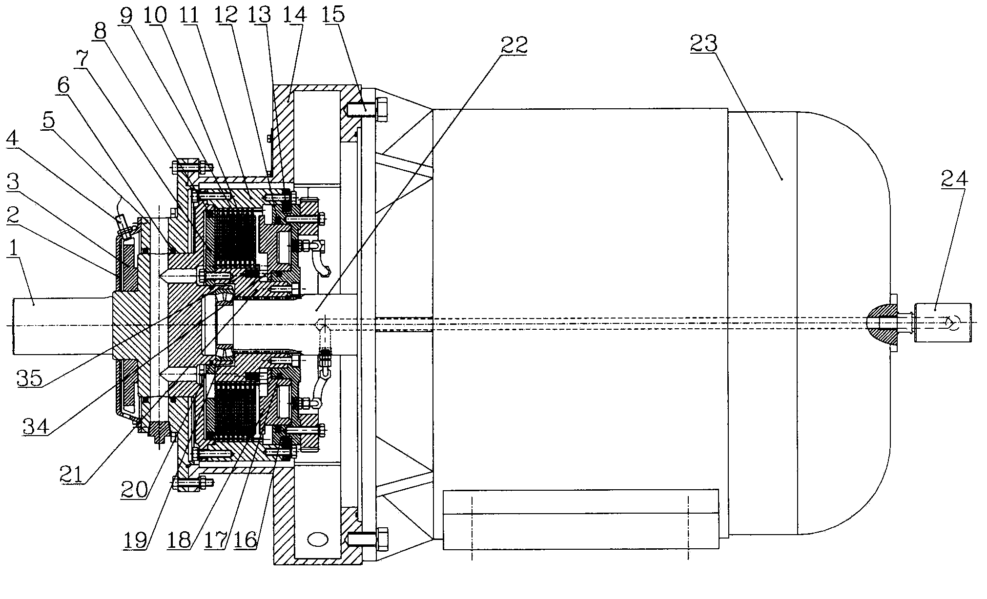 Soft start speed regulation motor