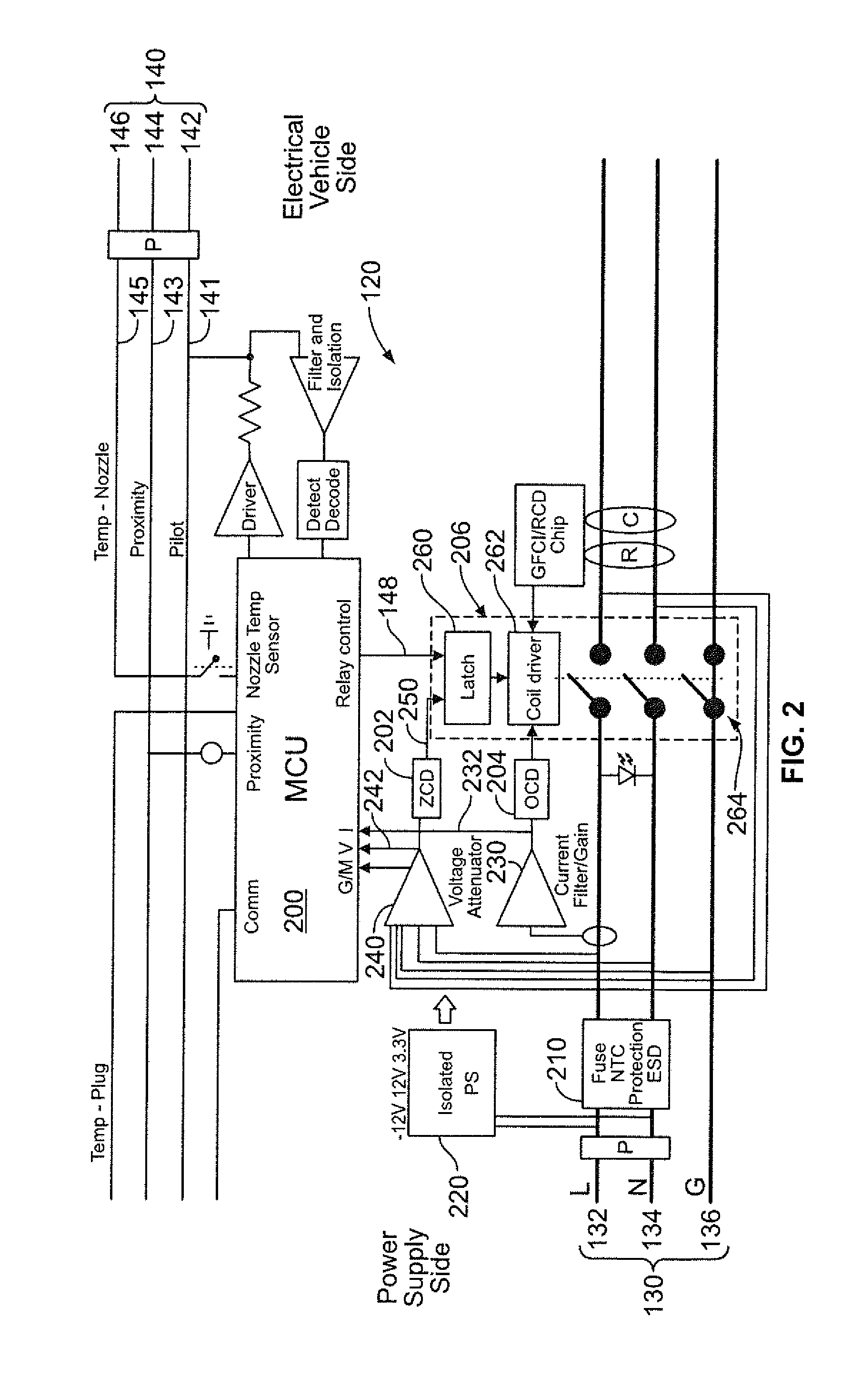 Electric vehicle support equipment having a smart plug with a relay control circuit
