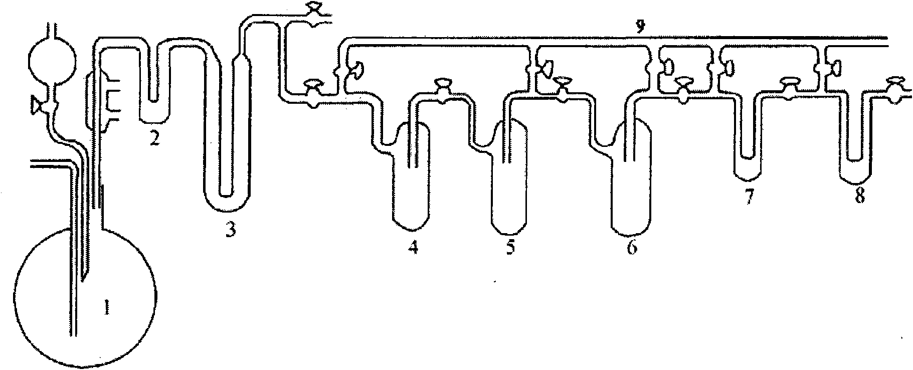 Technique for preparing phosphine by heating white phosphorous placed into potassium hydroxide solution