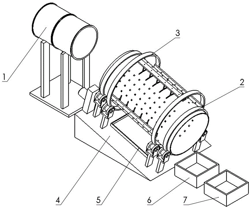 Combined roller bag breaking device for household garbage in bags
