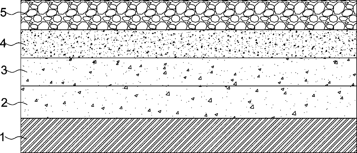 Ultrathin high-skid-resistance asphalt pavement structure for humid and hot areas and preparation method