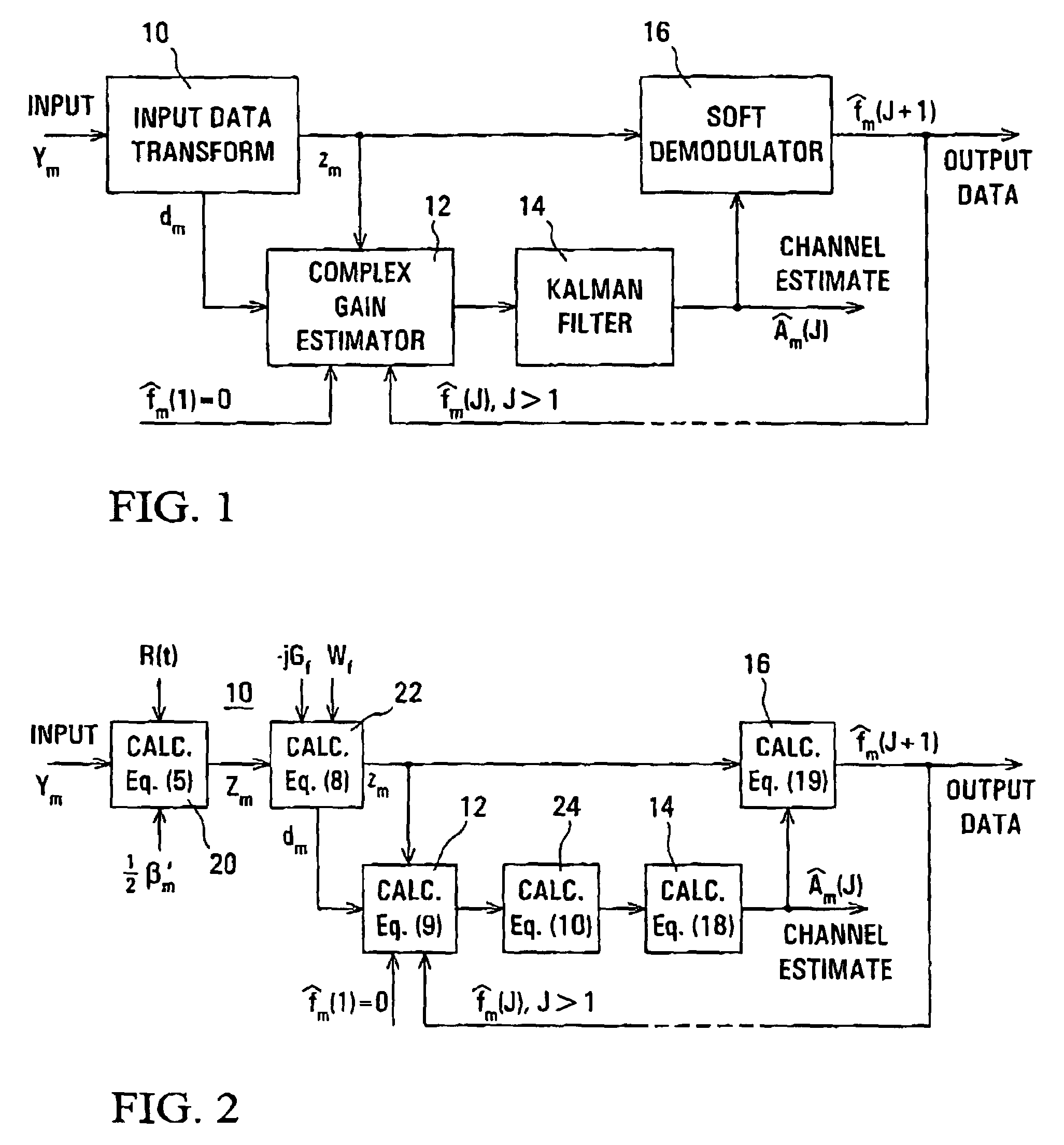 Channel estimation in CDMA communications systems using both lower power pilot channel and higher power date channel