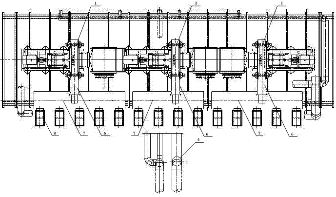 Strong wind cooling system for medium plate heat treatment