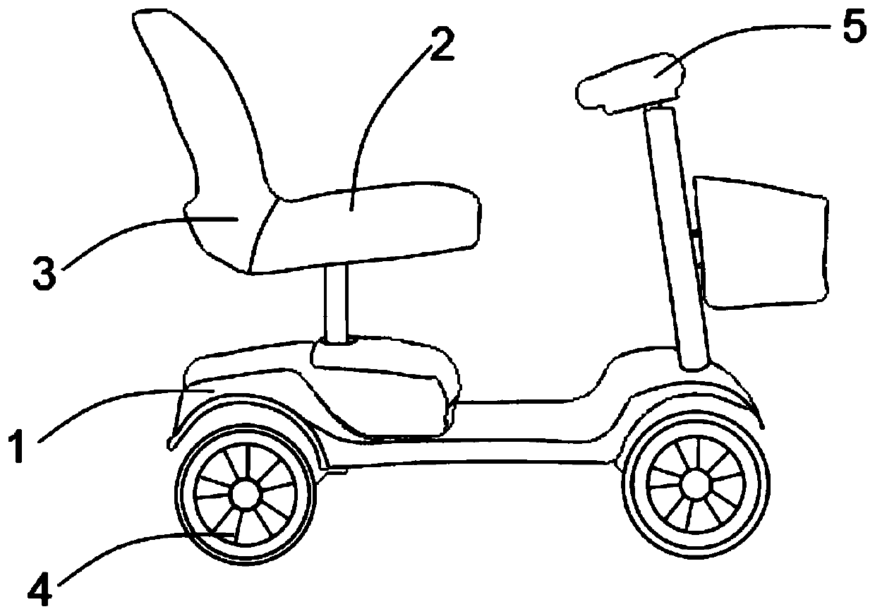 Tricycle with shock-absorbing function for elderly