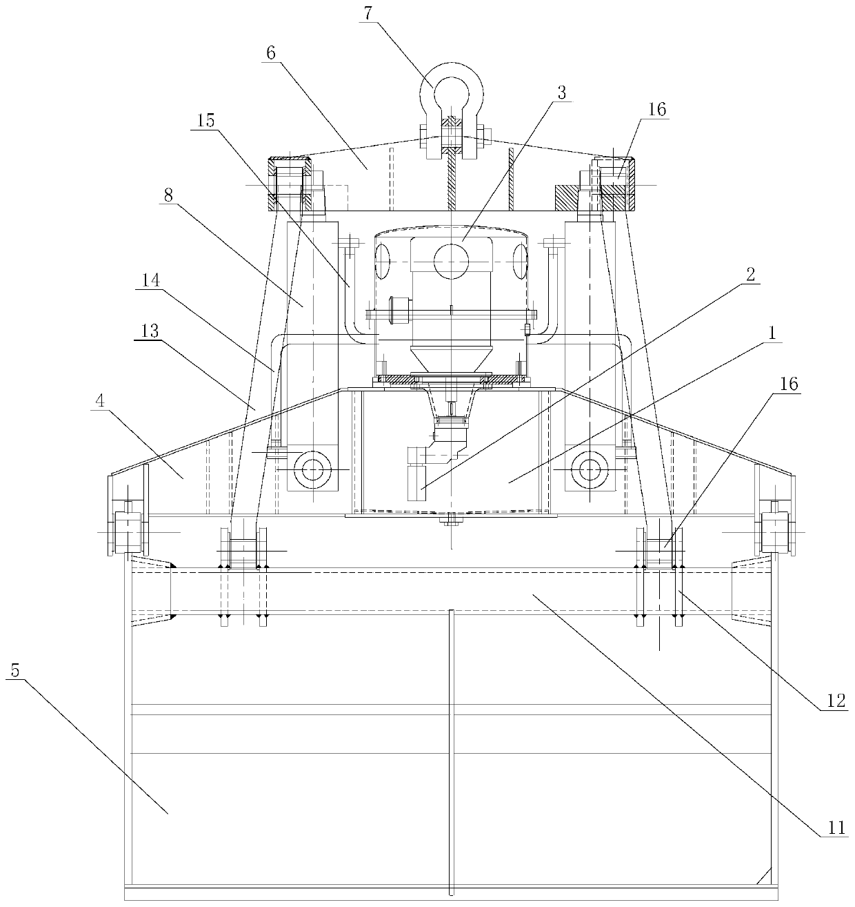 Novel hydraulic type grabbing bucket