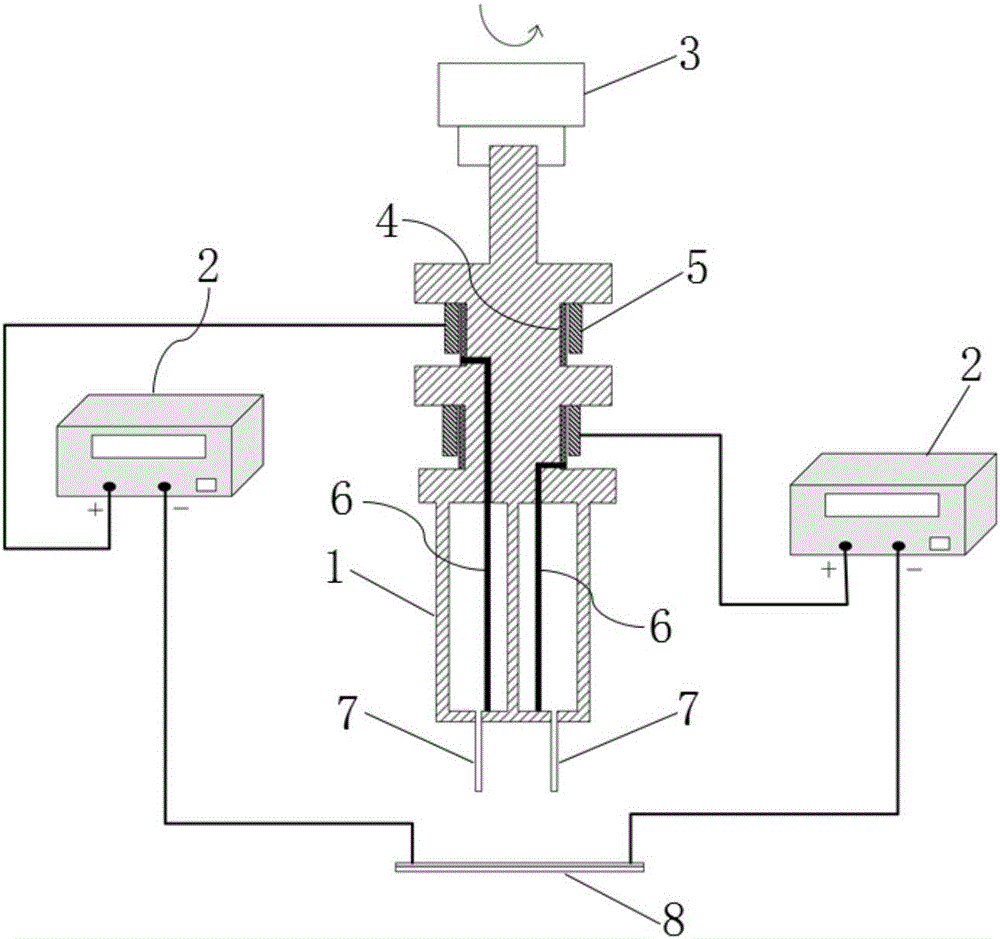 Composite spiral fiber spinning apparatus and spinning method thereof