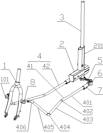 Bicycle steering link mechanism