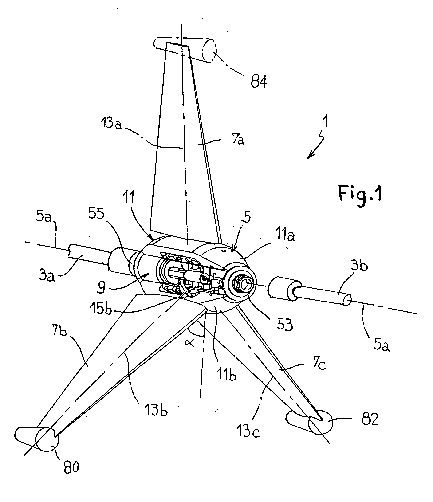 Device for controlling steering of a towed underwater object