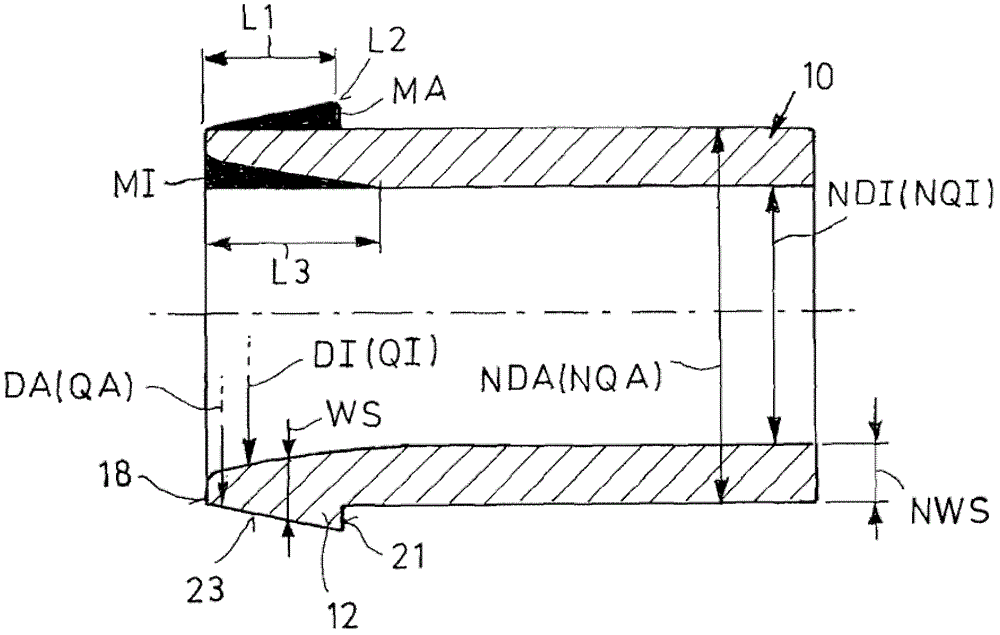 Screwed pipe joint and method for the production thereof