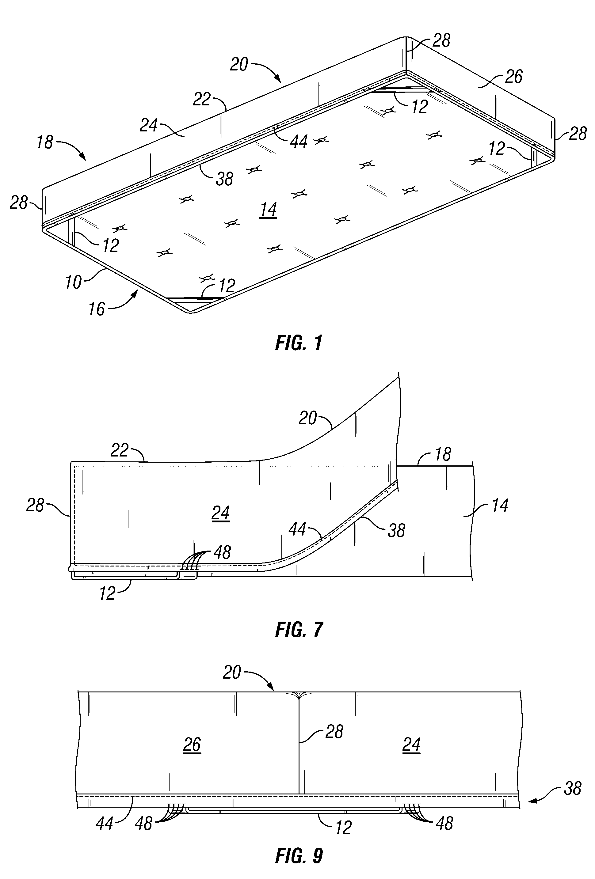 Fitted covering having diagonal elastic bands