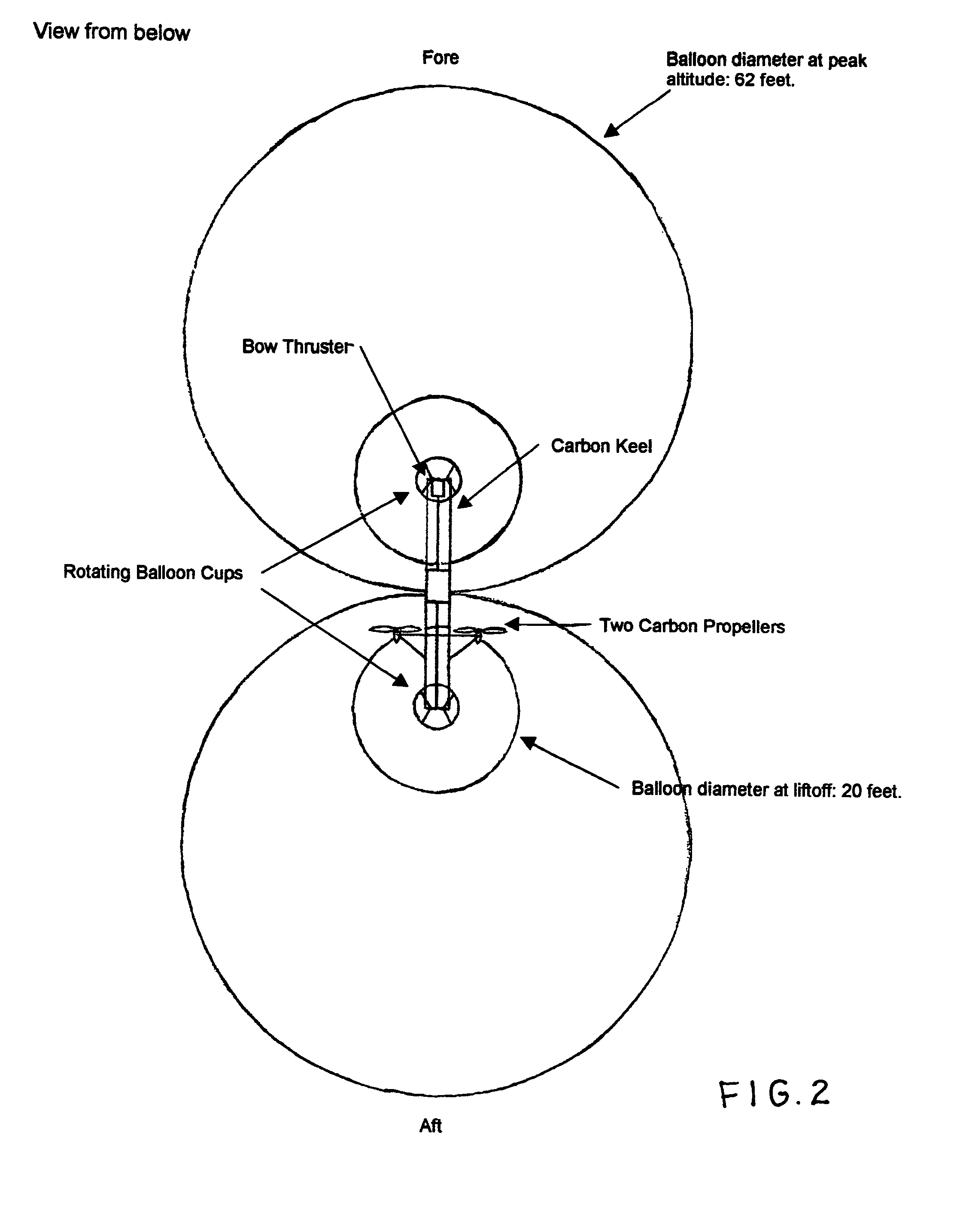 High altitude two balloon airship