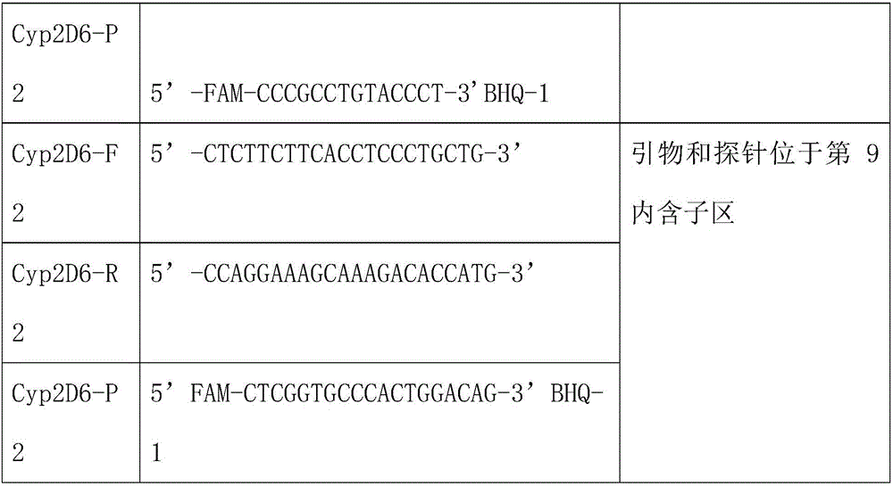 Method for quickly and accurately detecting copy number variation of CYP2D6 gene