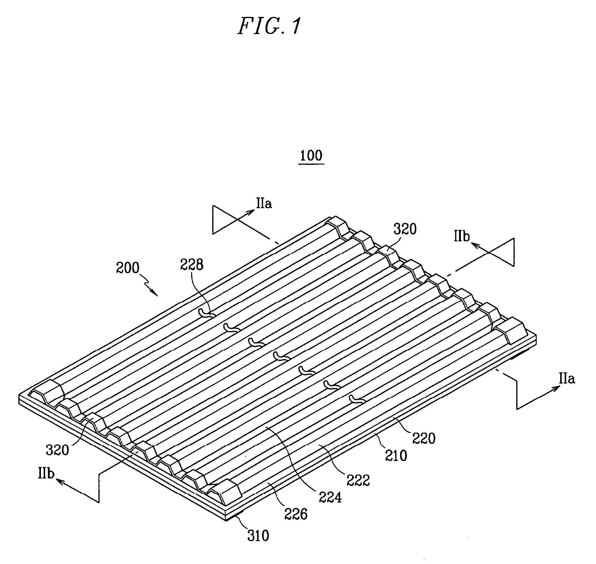 Flat fluorescent lamp and a display device having the same