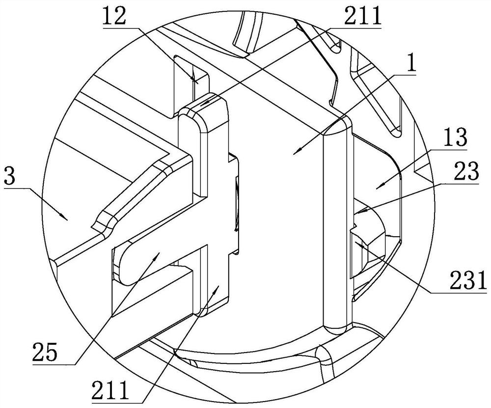 A fan connector tool-free installation structure