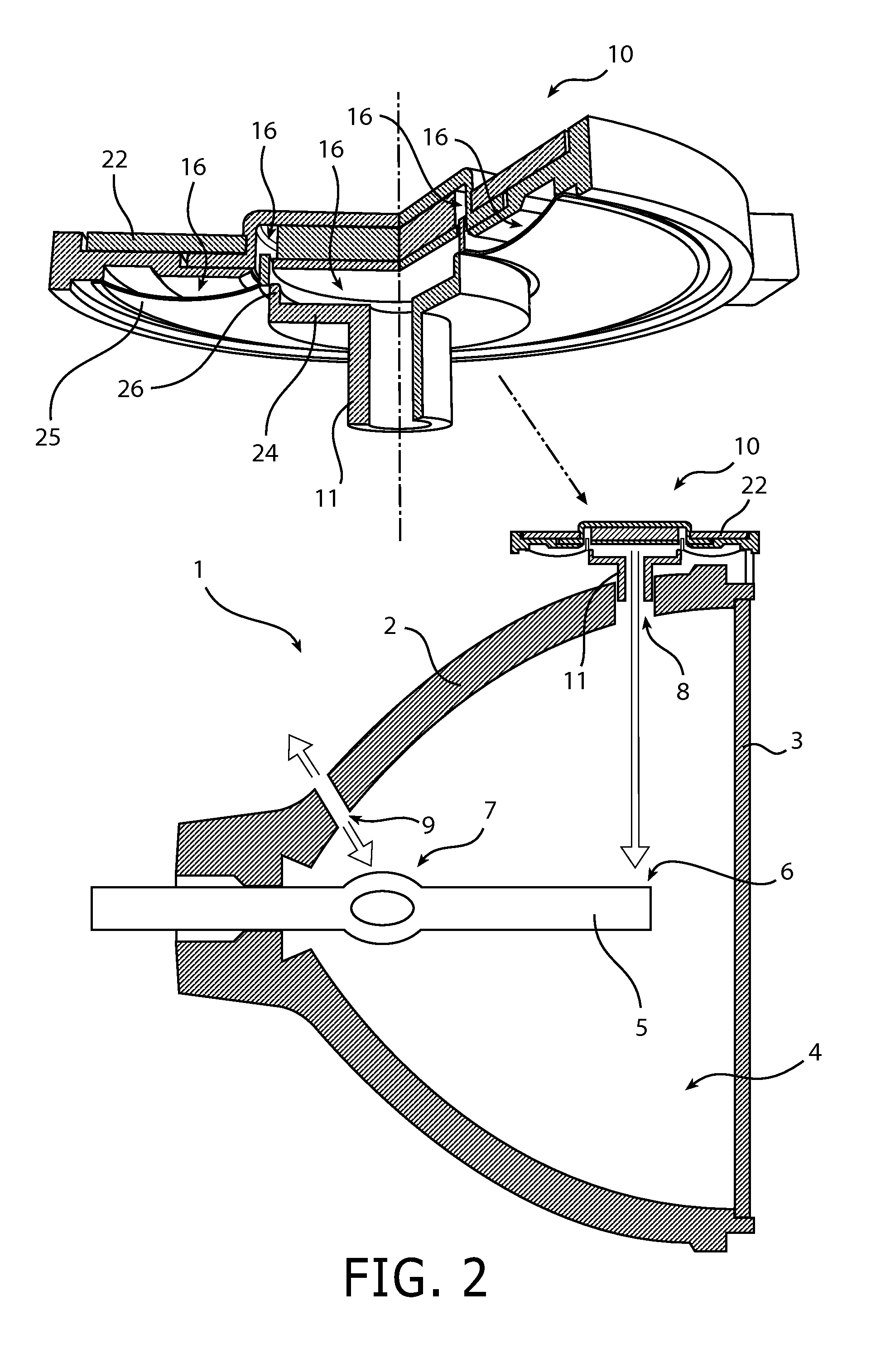 Cooling device utilizing internal synthetic jets