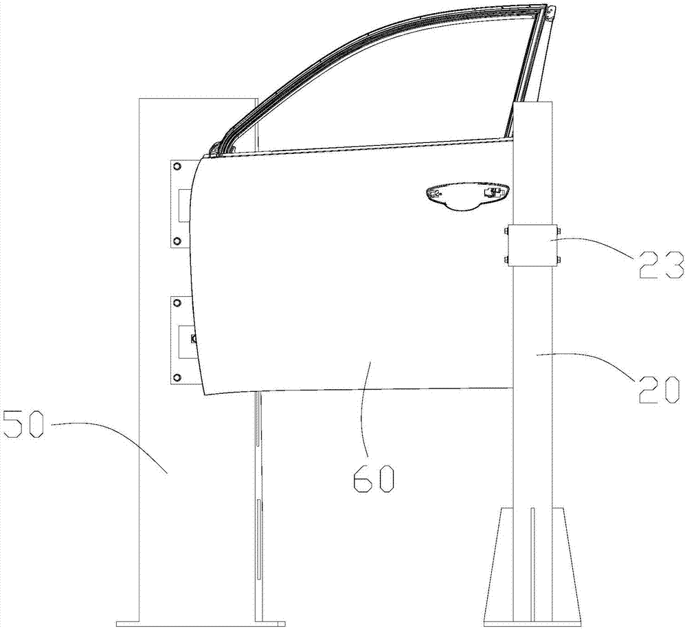 Door lock side fixation device for vehicle door rigidity test and vehicle door rigidity test method