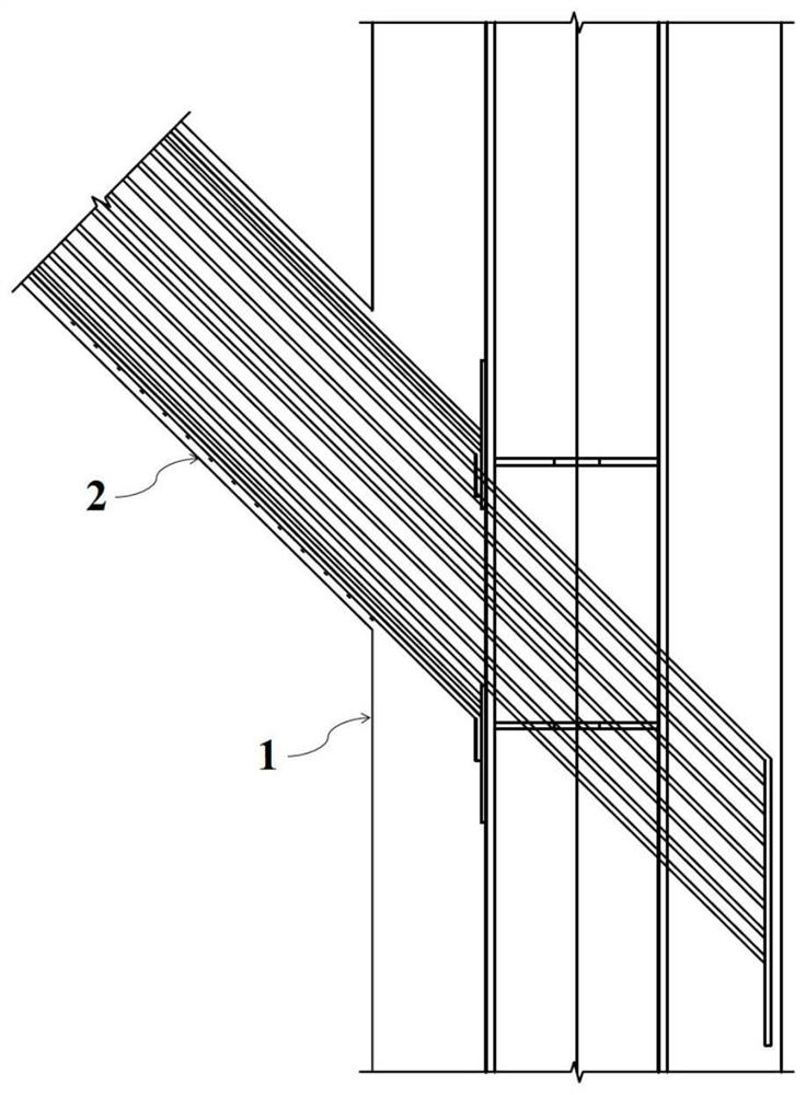 A construction method of tree branch column and inclined column in swimming pool