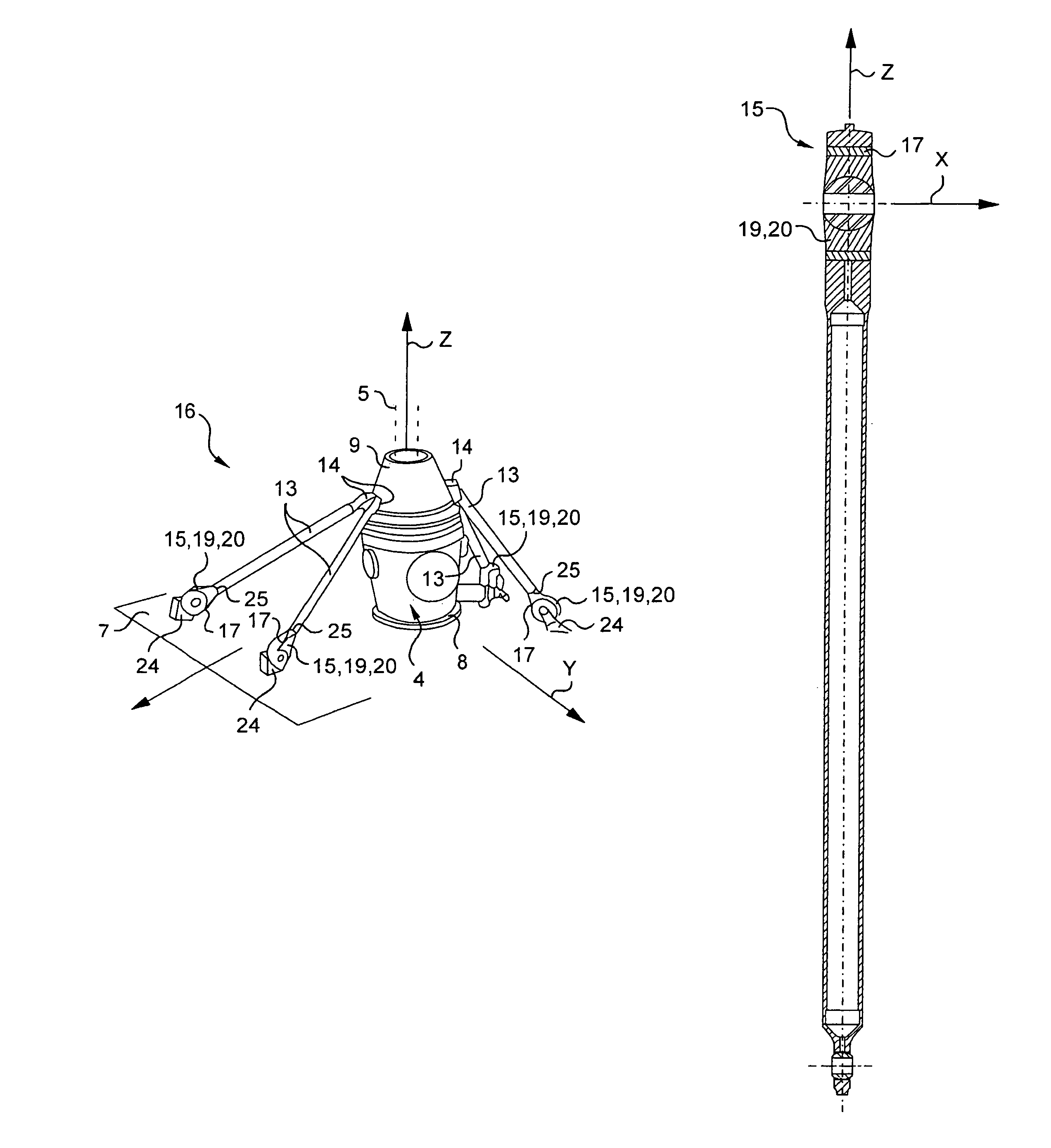 Method of selectively decoupling solidborne noise, a laminated ball joint, a mechanical connection, and an aircraft