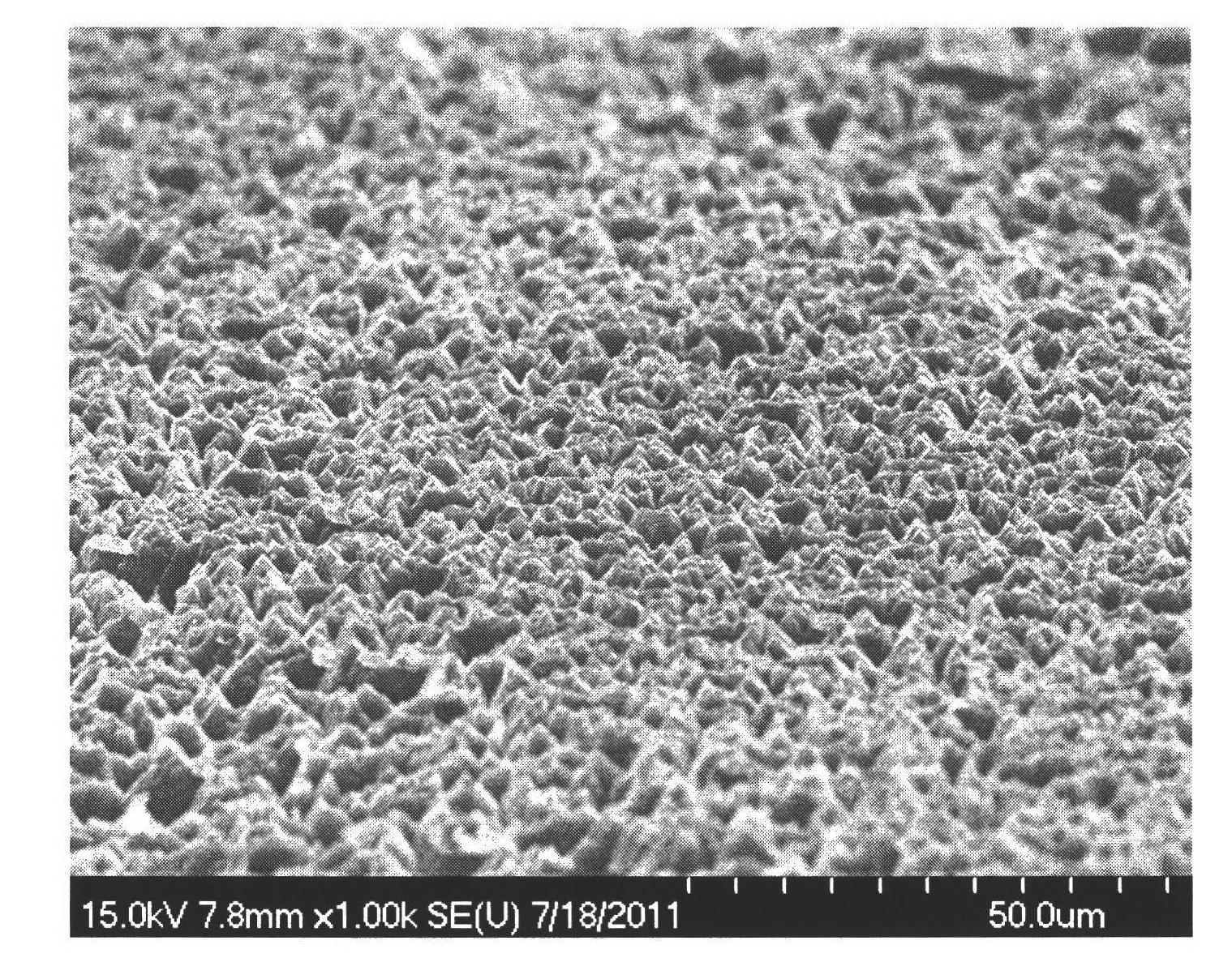 Suede-making additive for low-reflectivity monocrystalline silicon