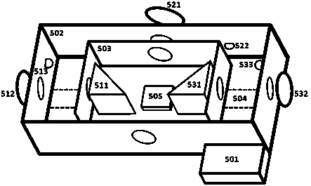 Full-height laser radar for detecting atmosphere wind field, temperature and density