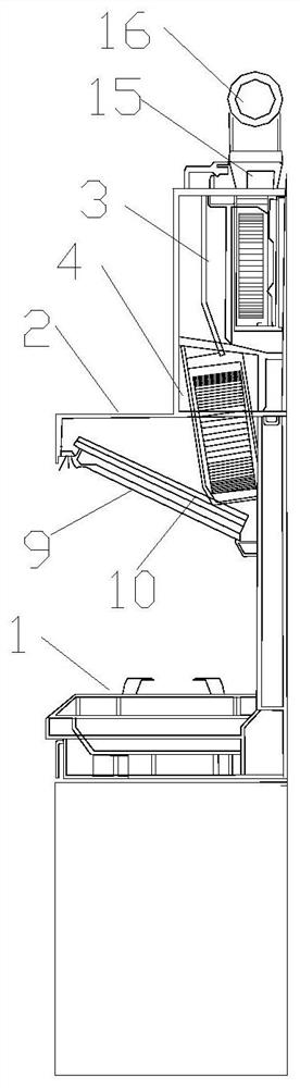 Range hood with double-motor double-wind-wheel treatment device