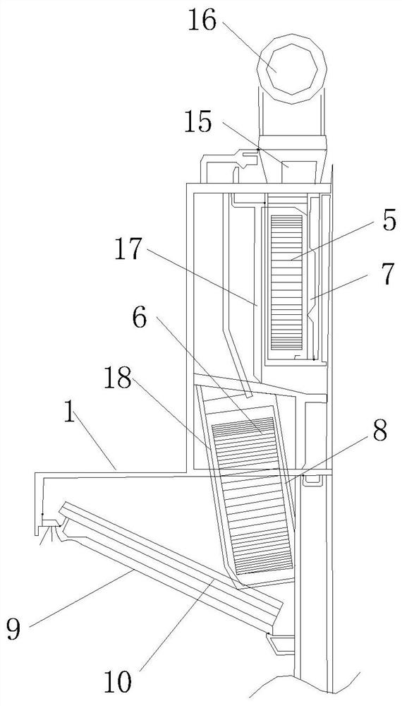 Range hood with double-motor double-wind-wheel treatment device