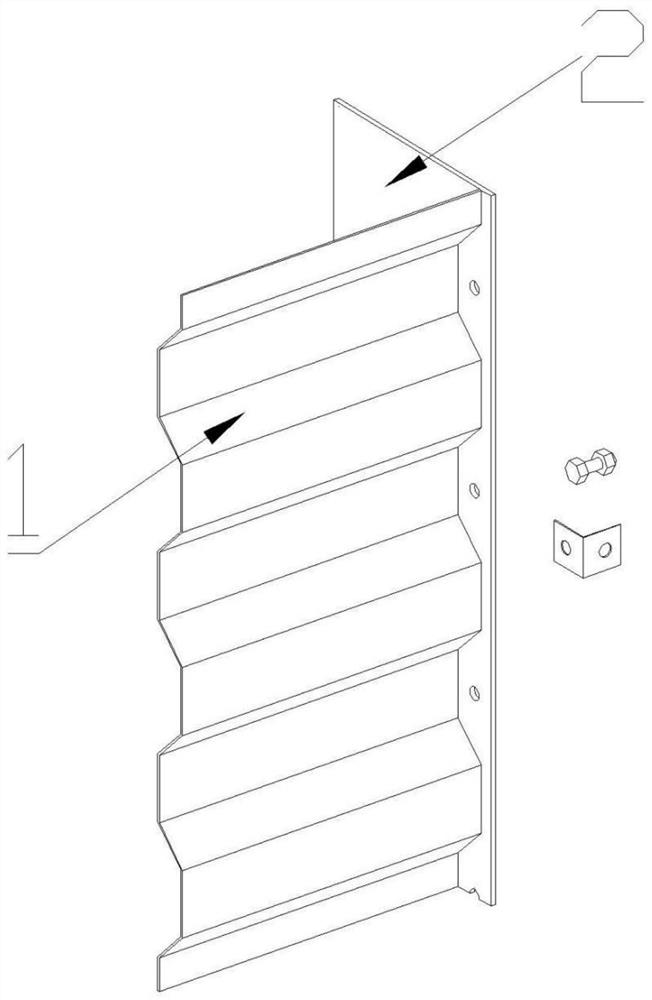 Steel-concrete composite wall with alternately arranged corrugated steel plates and flat steel plates