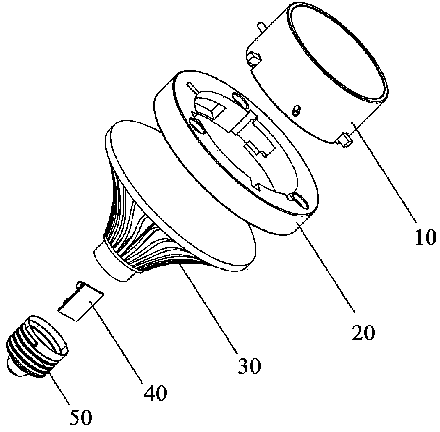 LED light-emitting module adaptor and LED lamp