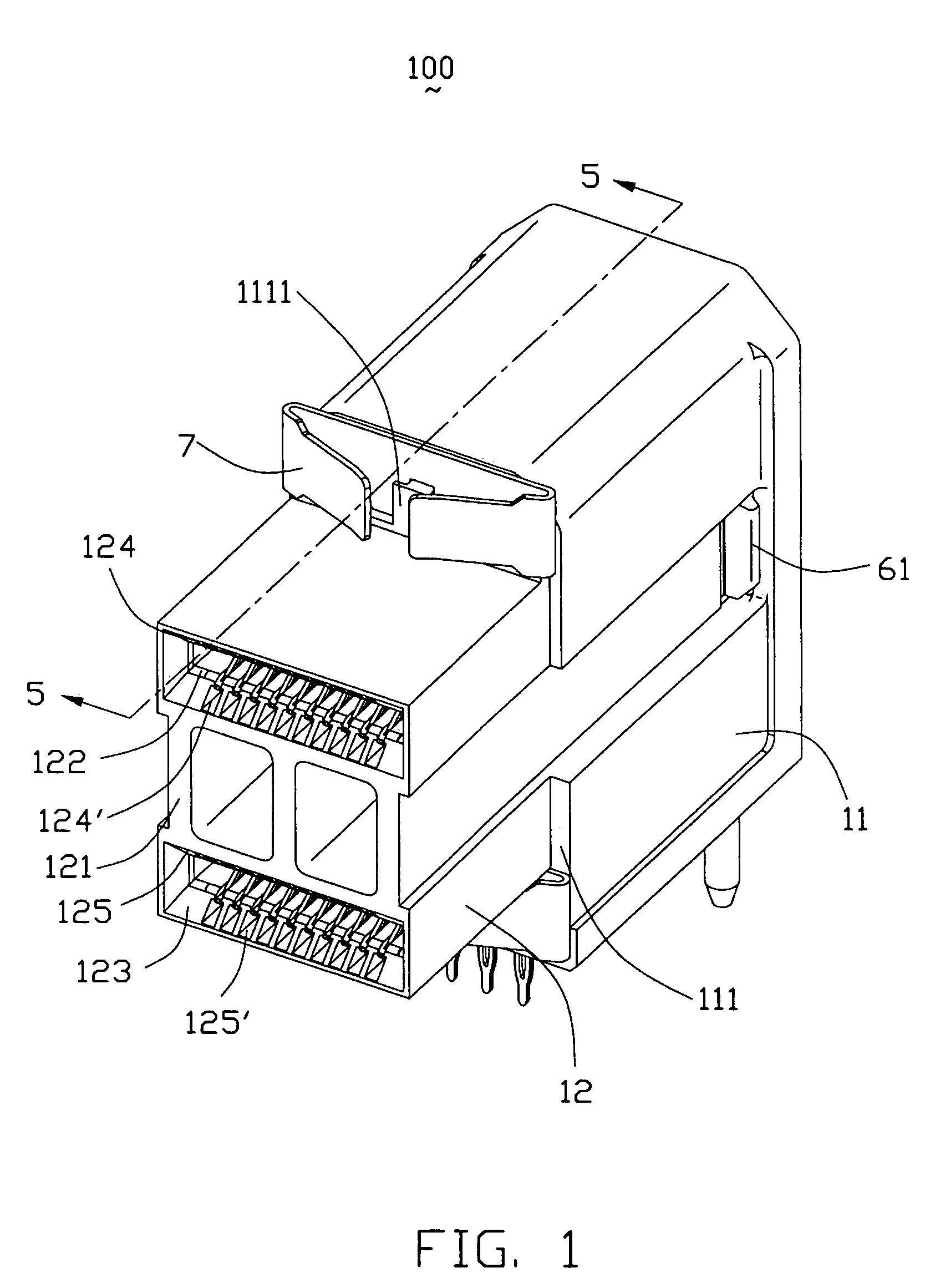 Pluggable connector with a high density structure