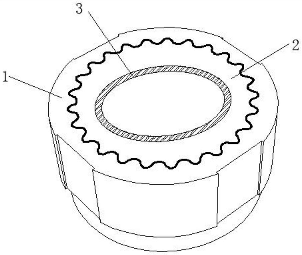 A special-shaped gear with an inner shaping layer and its processing technology